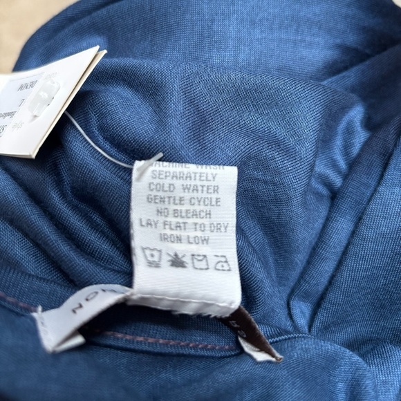 NORMATIC TRADER BLUE TIE DYE OMBRE BEACH RESORT POOL TUNIC/ MINI DRESS SZ L - Picture 7 of 8